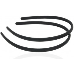 Набор обручей для волос 0.8см матовый черный (26203)